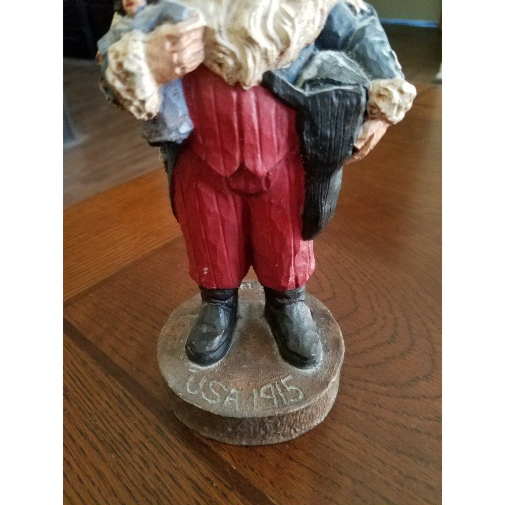 Santa  - Hand Painted Wood World Inc.1915 ‎  USA  Figurine Made Virginia USA - Picture 2 of 3